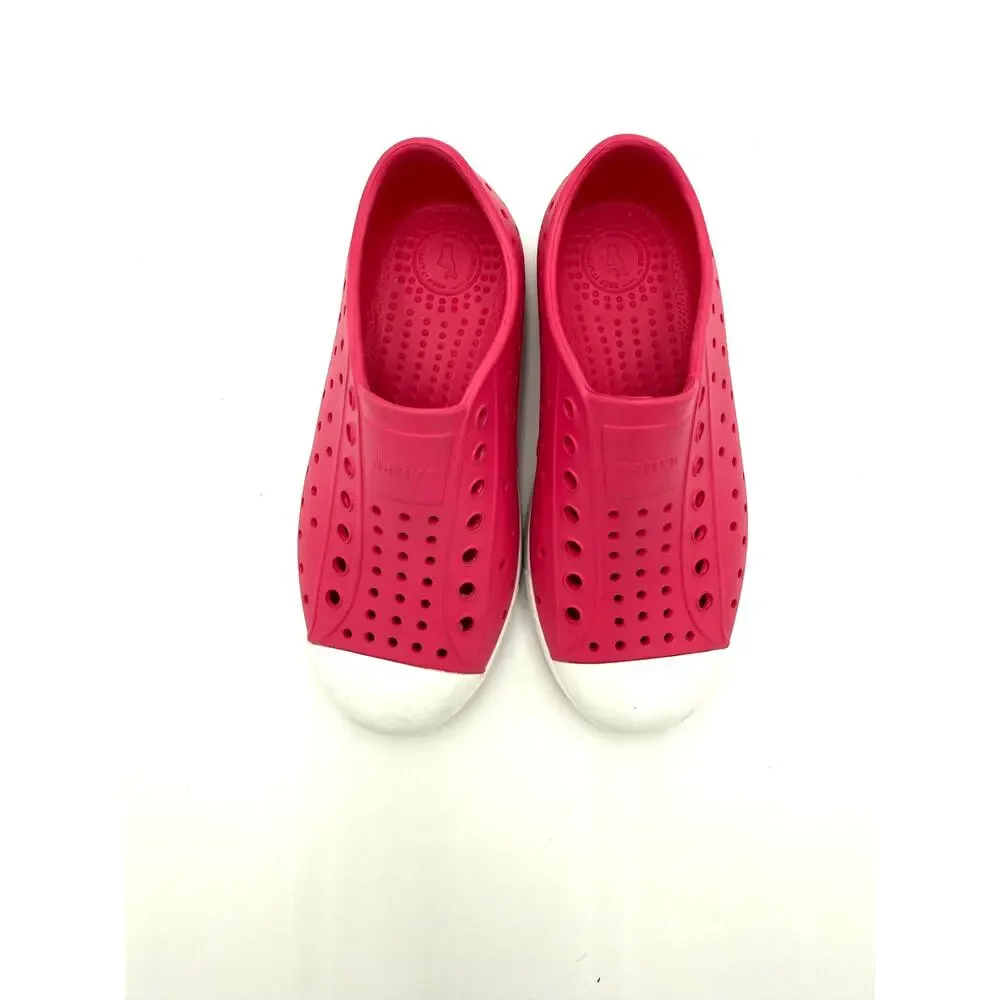 Native Jefferson Child Bling Shoes - Hollywood Pink/Shell White - c12